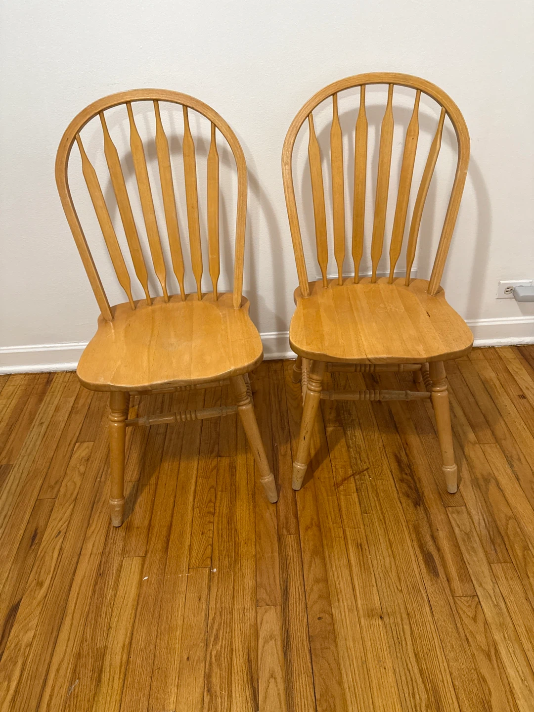 Set of 2 Wooden Windsor Chairs
