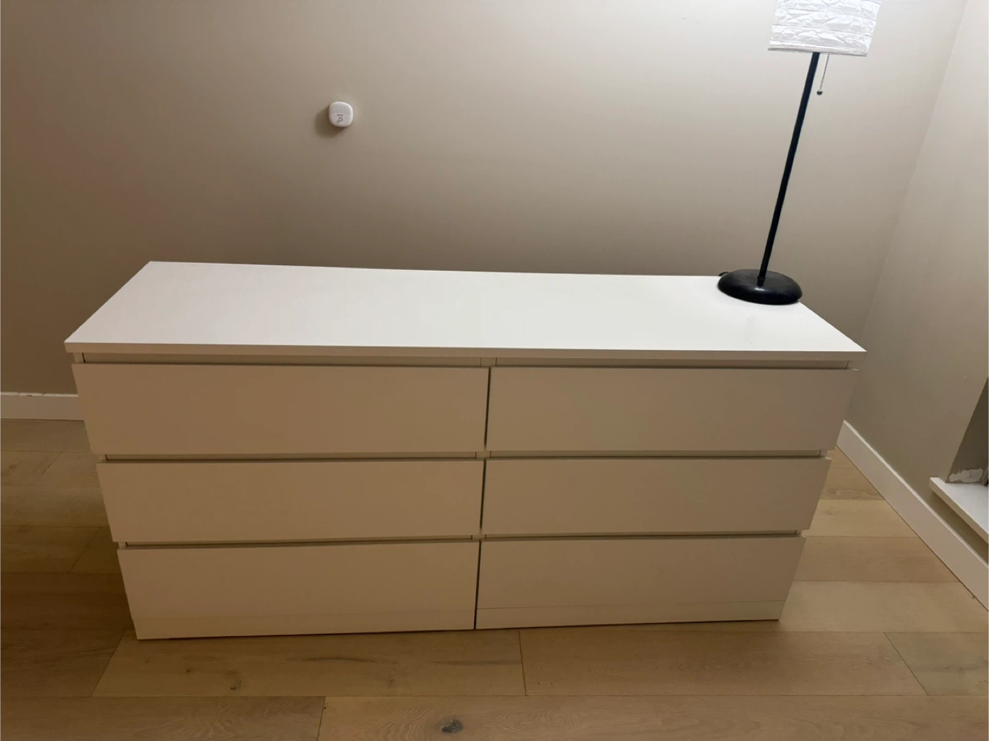 White IKEA Malm 6-Drawer Dresser