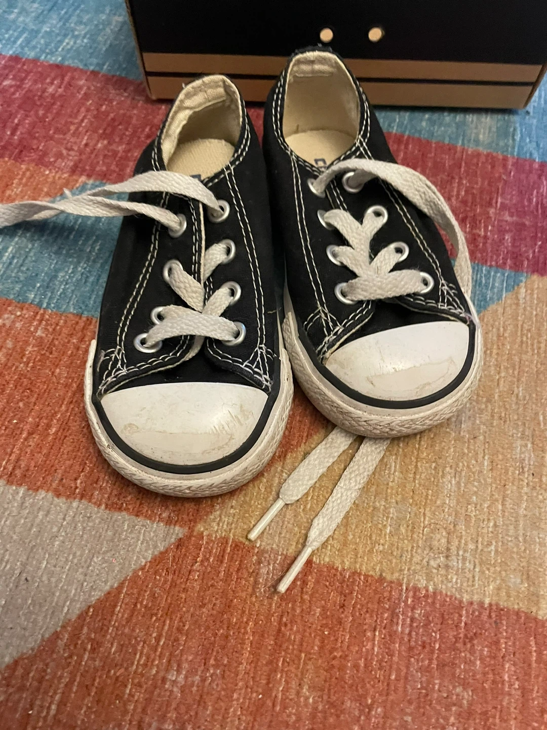 Converse All Star Black Toddler Shoes - Size 5
