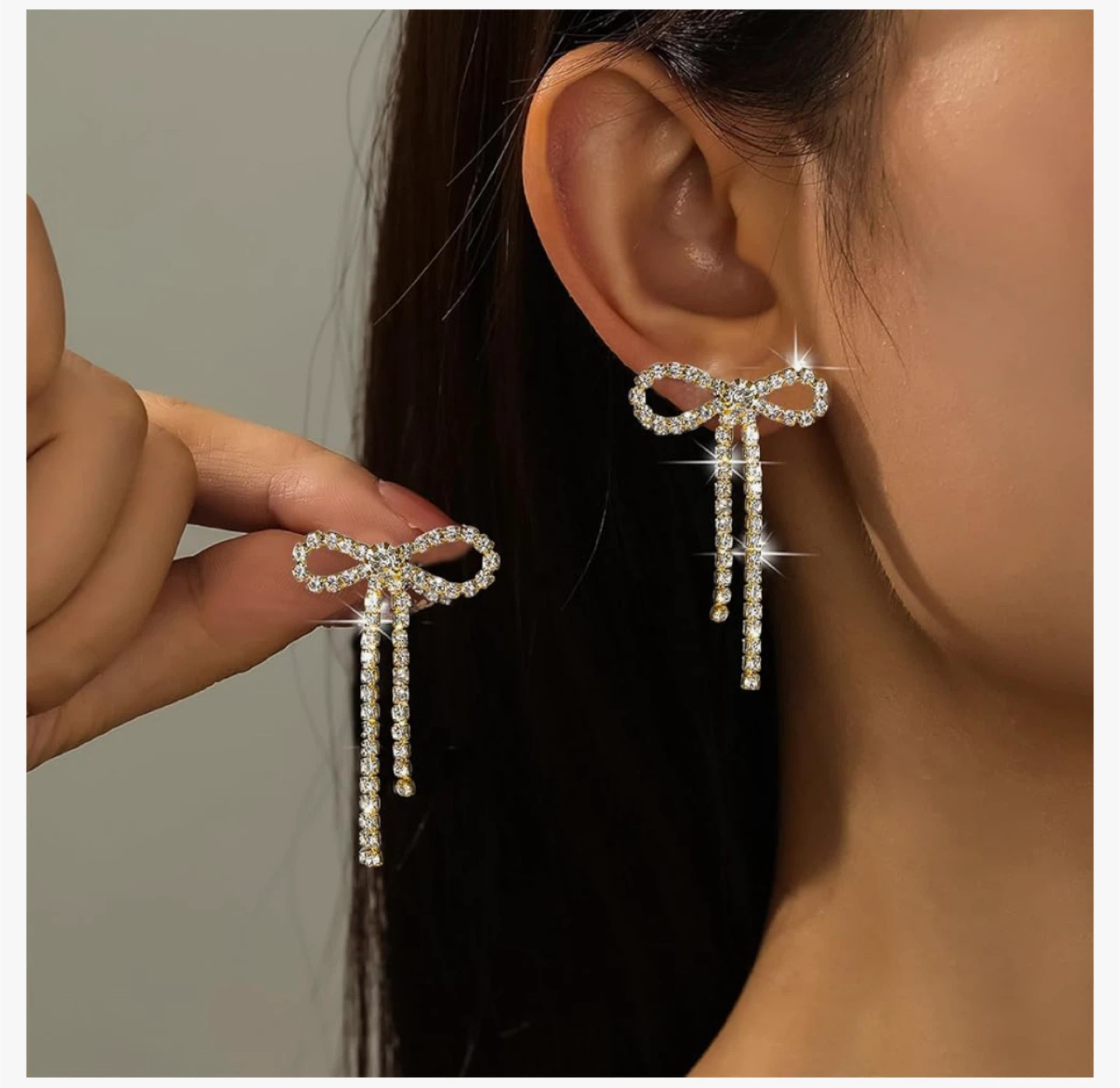 Fashion Jewelry Bow Earrings - Gold