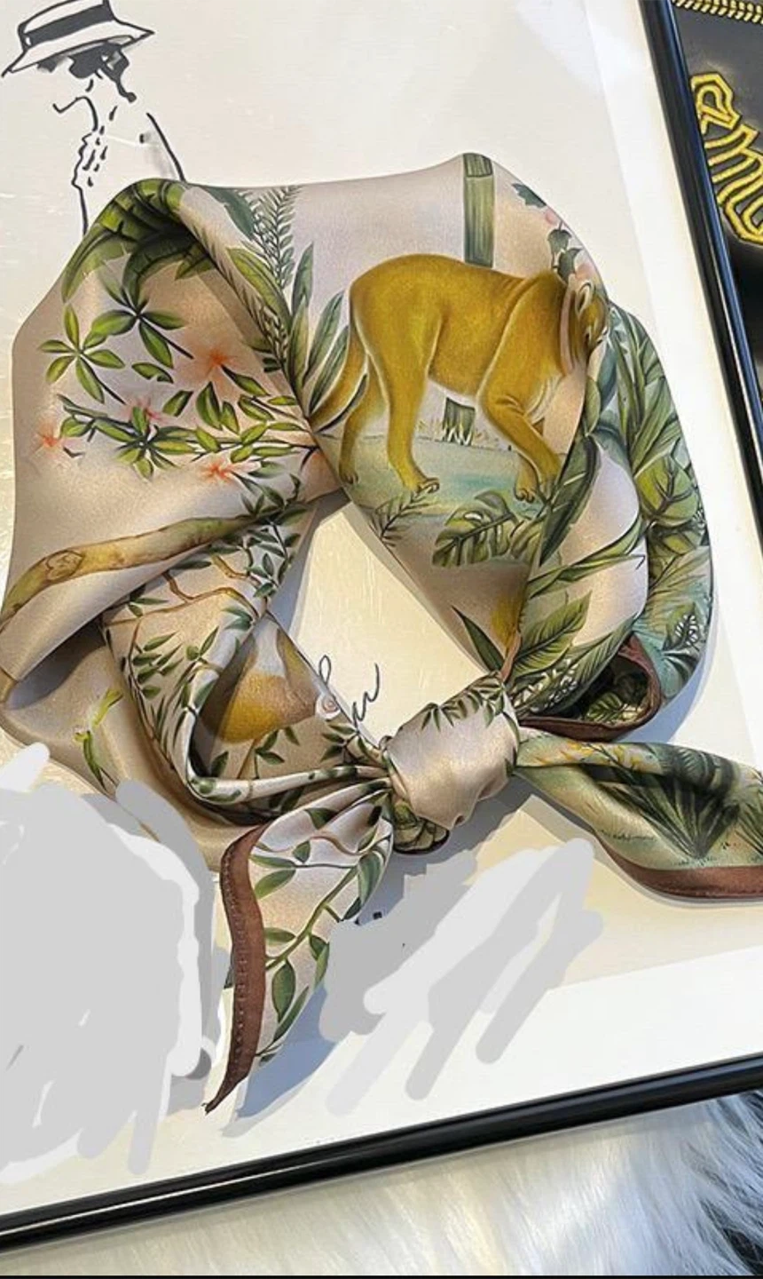 Silk Scarves - Floral, Animal Print - photo 4