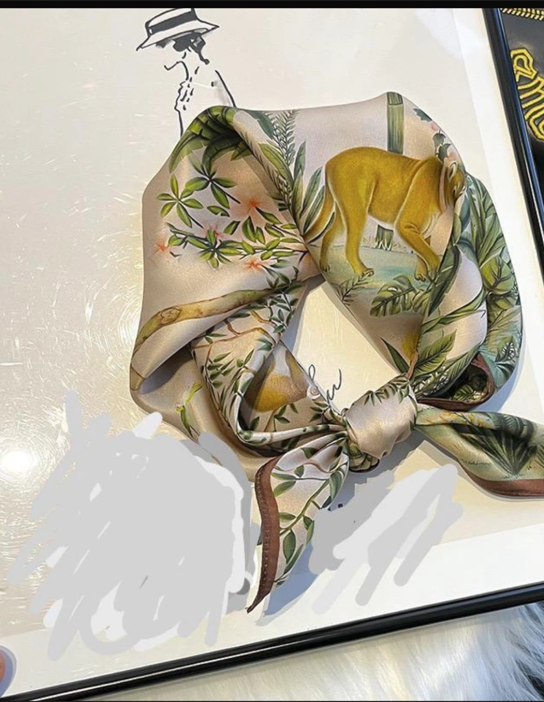 Silk Scarves - Floral, Animal Print - photo 2