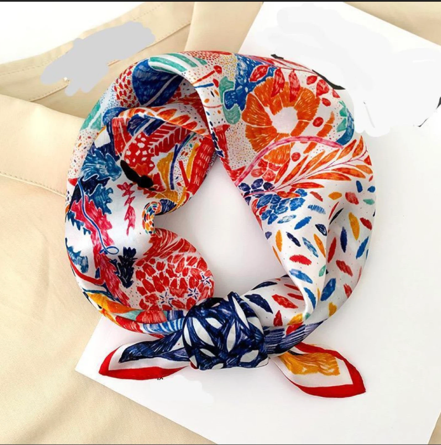 Silk Scarves - Floral, Animal Print - photo 3