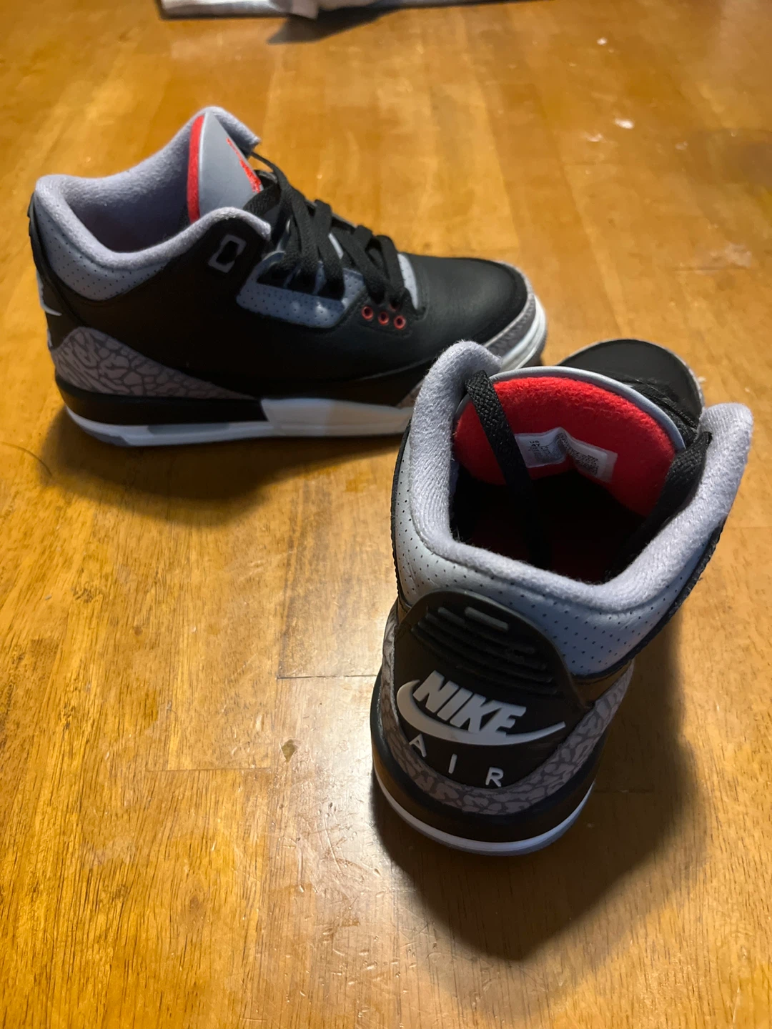 Nike Air Jordan 3 Retro Black Cement Size 4Y - photo 2