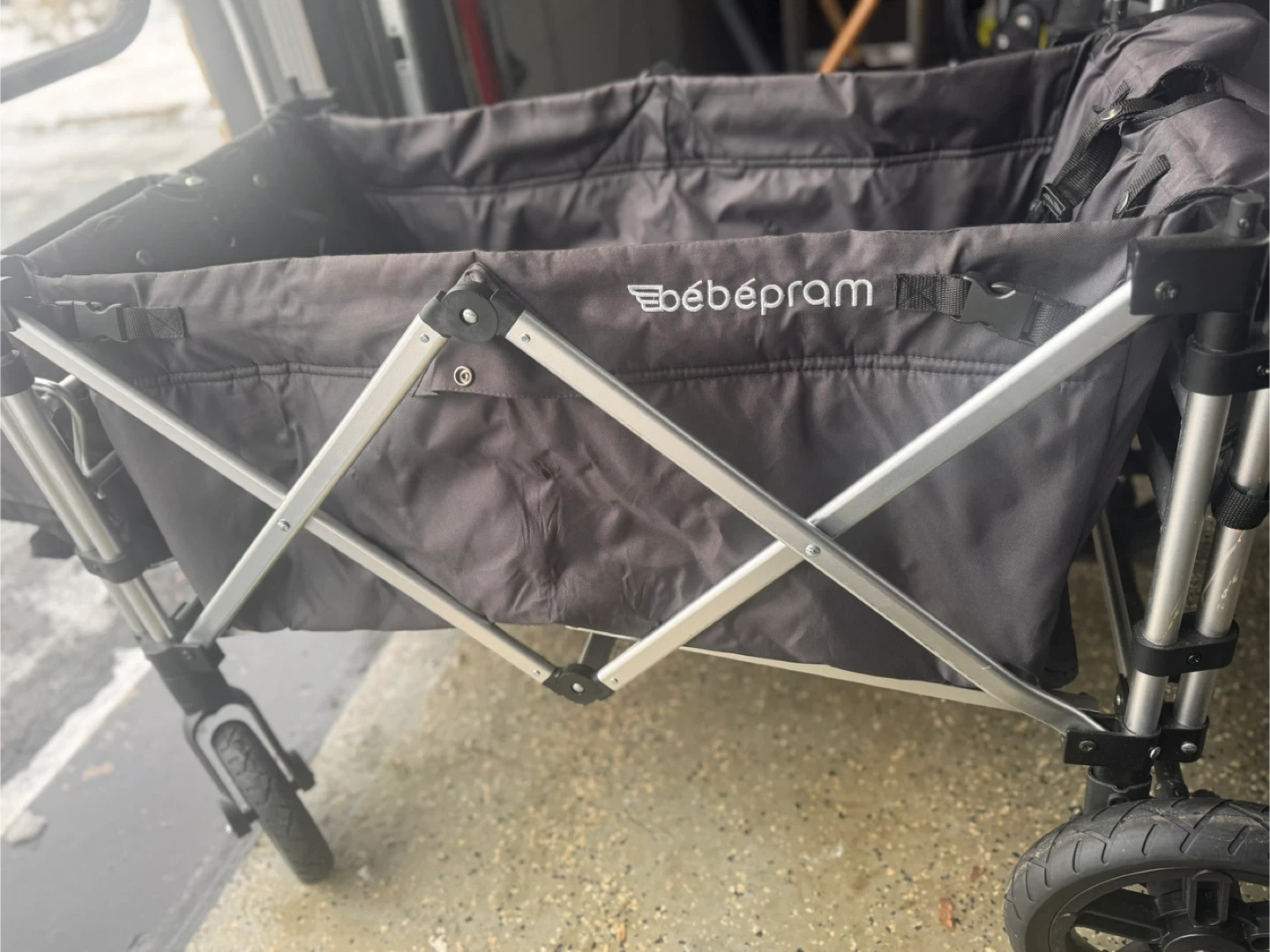 Bebepram Folding Wagon Stroller - Grey - photo 4