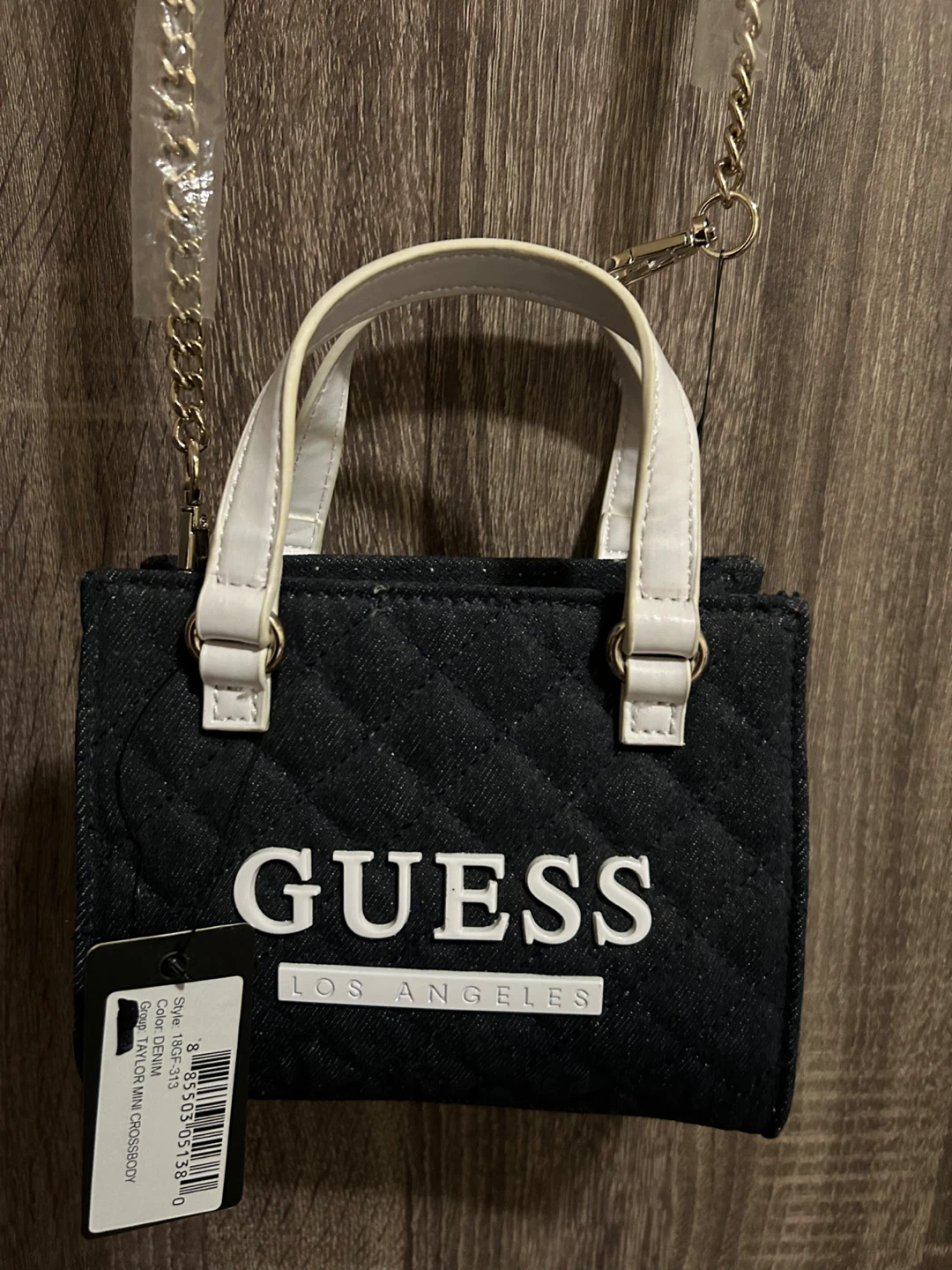 Guess Taylor Mini Crossbody Bag Denim