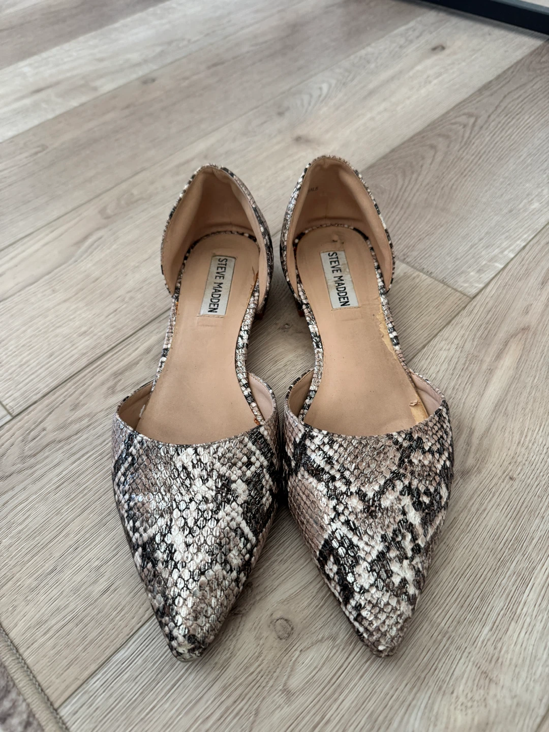 Steve Madden Snakeskin Print Flats