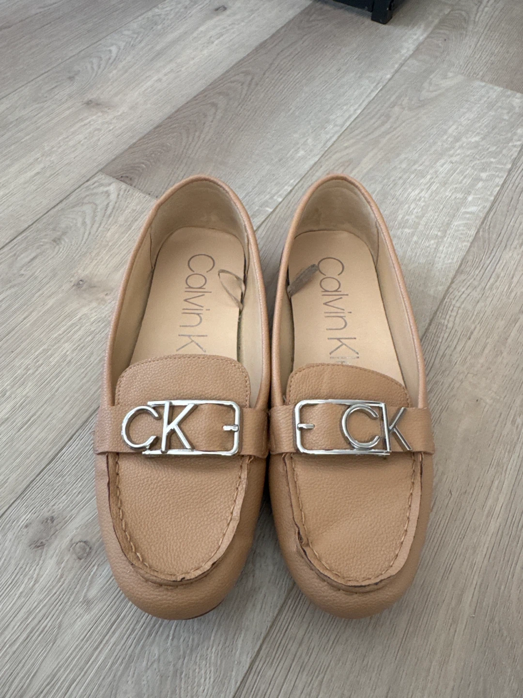 Calvin Klein Tan Leather Loafers