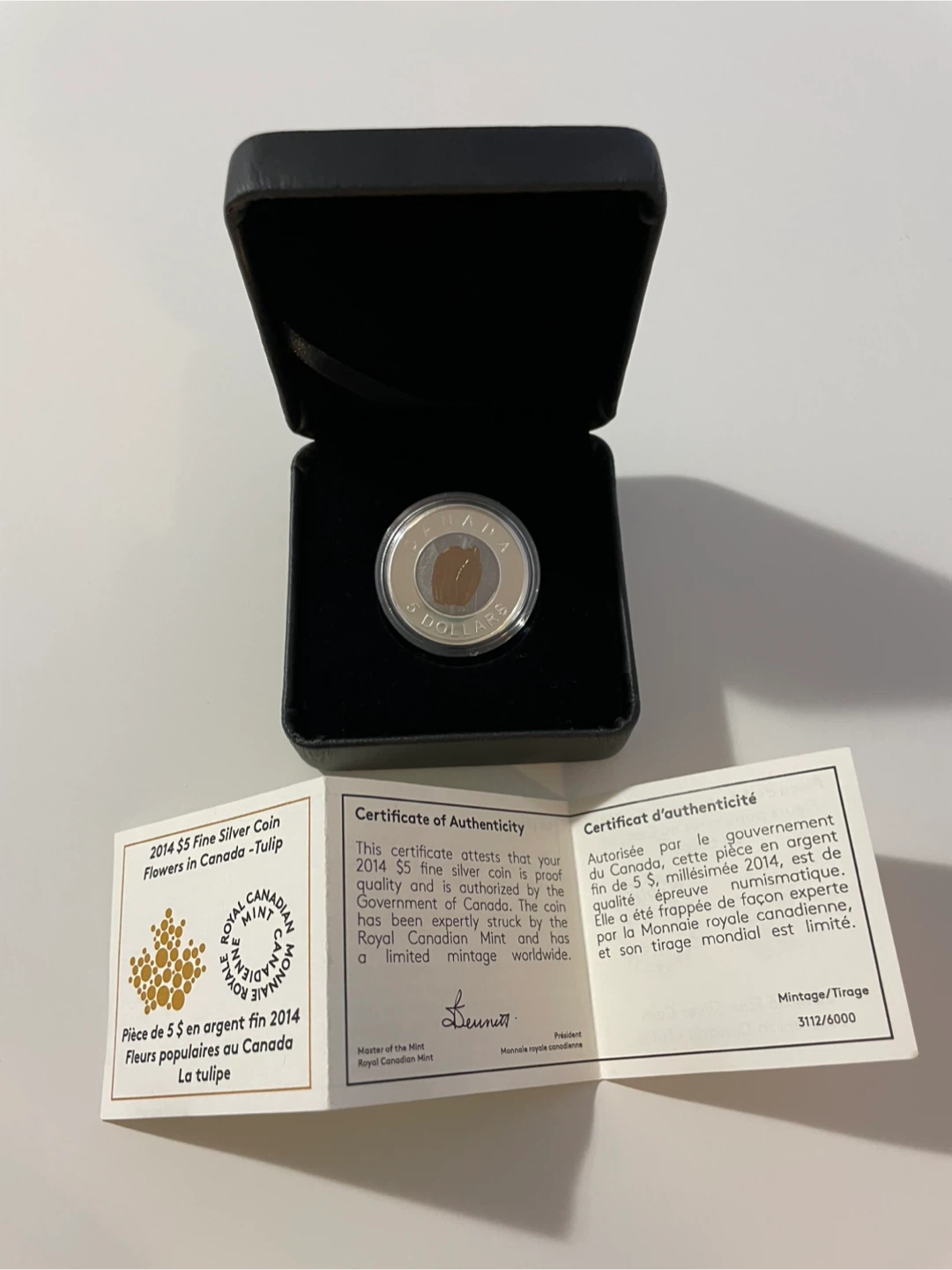 $5 Flowers in Canada: Tulip Silver Coin Royal Canadian Mint - photo 2