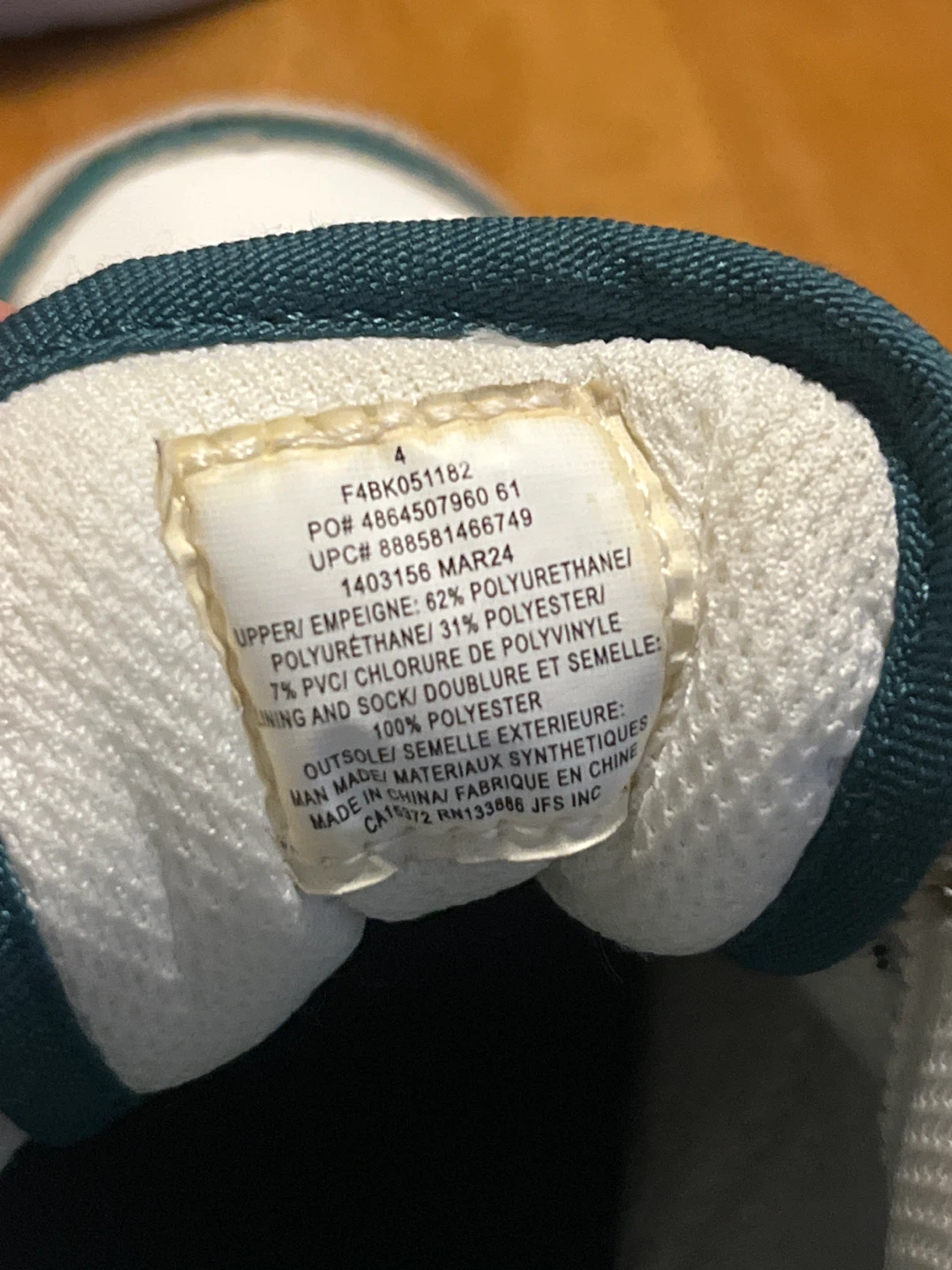 White & Green Sneakers - Size 4 - photo 4