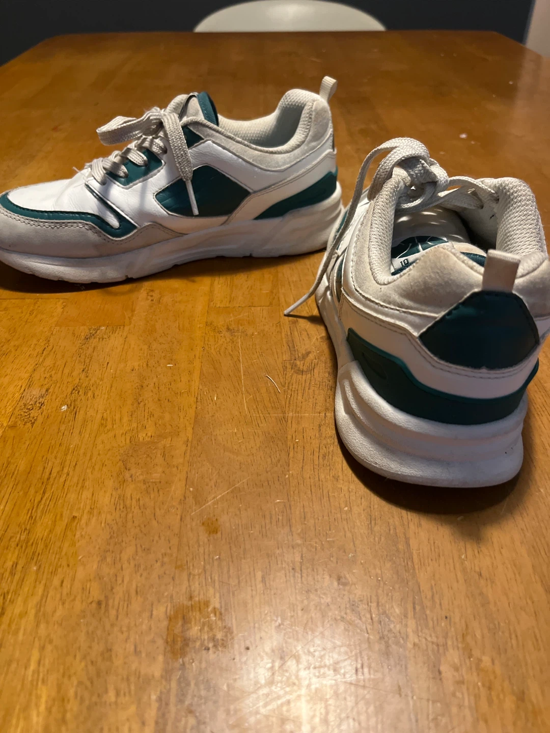White & Green Sneakers - Size 4 - photo 3