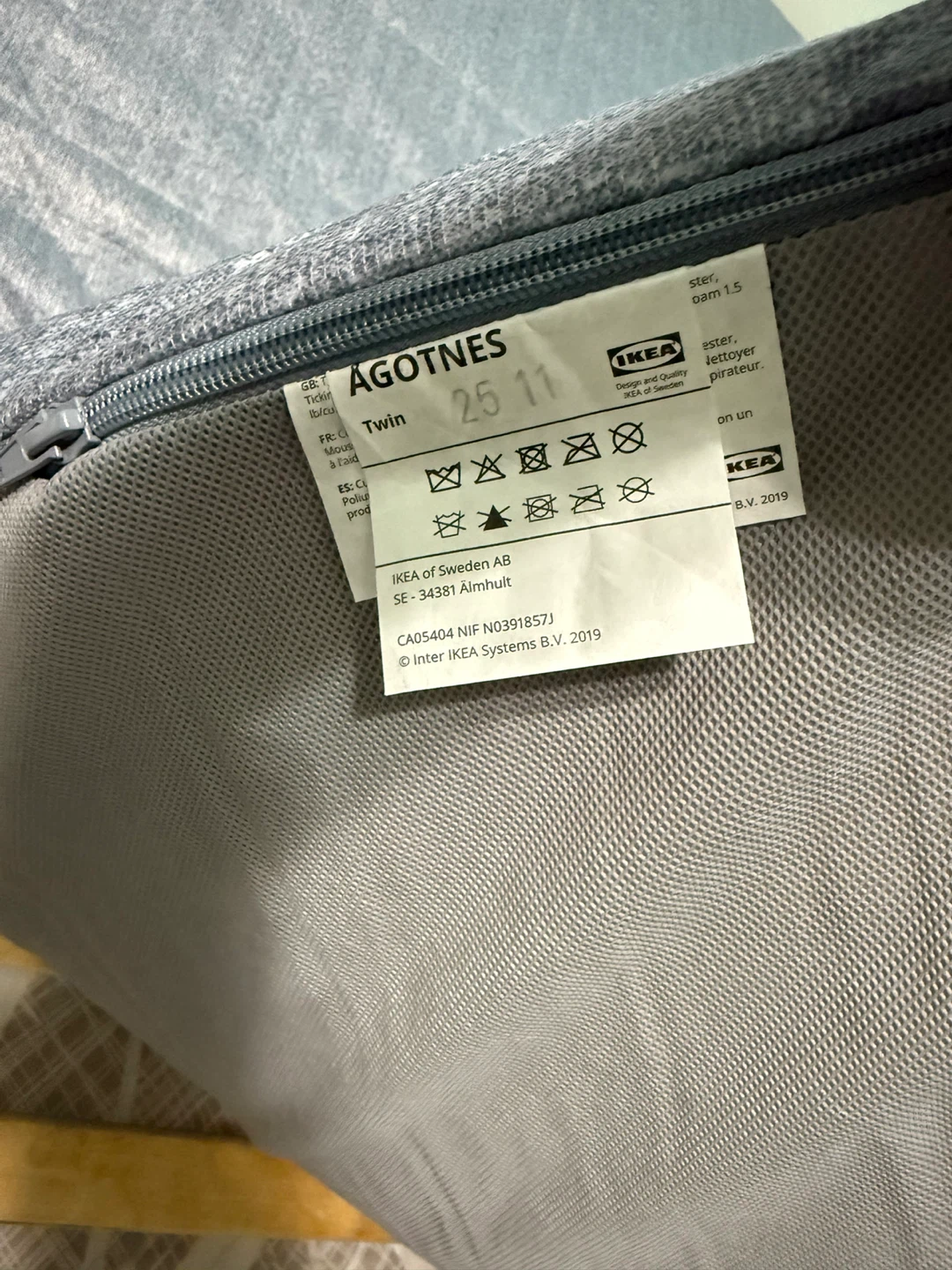 IKEA ÅGOTNES Twin Foam Mattress - Firm/Light Blue - photo 2