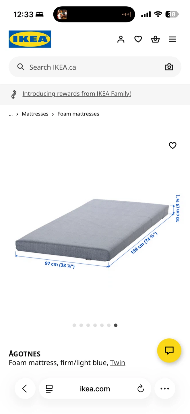 IKEA ÅGOTNES Twin Foam Mattress - Firm/Light Blue - photo 4
