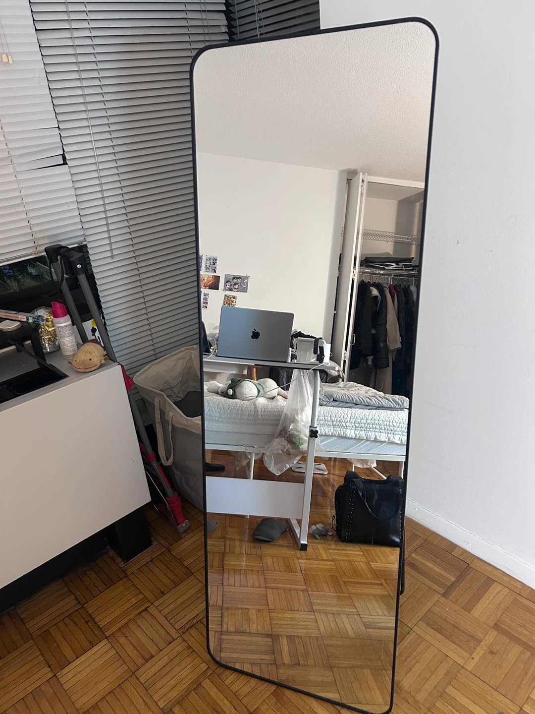 Black Frame Full Length Mirror - photo 2