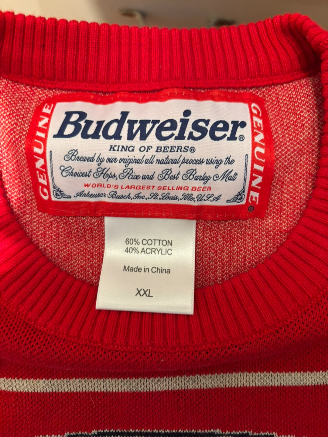 Budweiser Red Sweater - Size XXL - photo 3