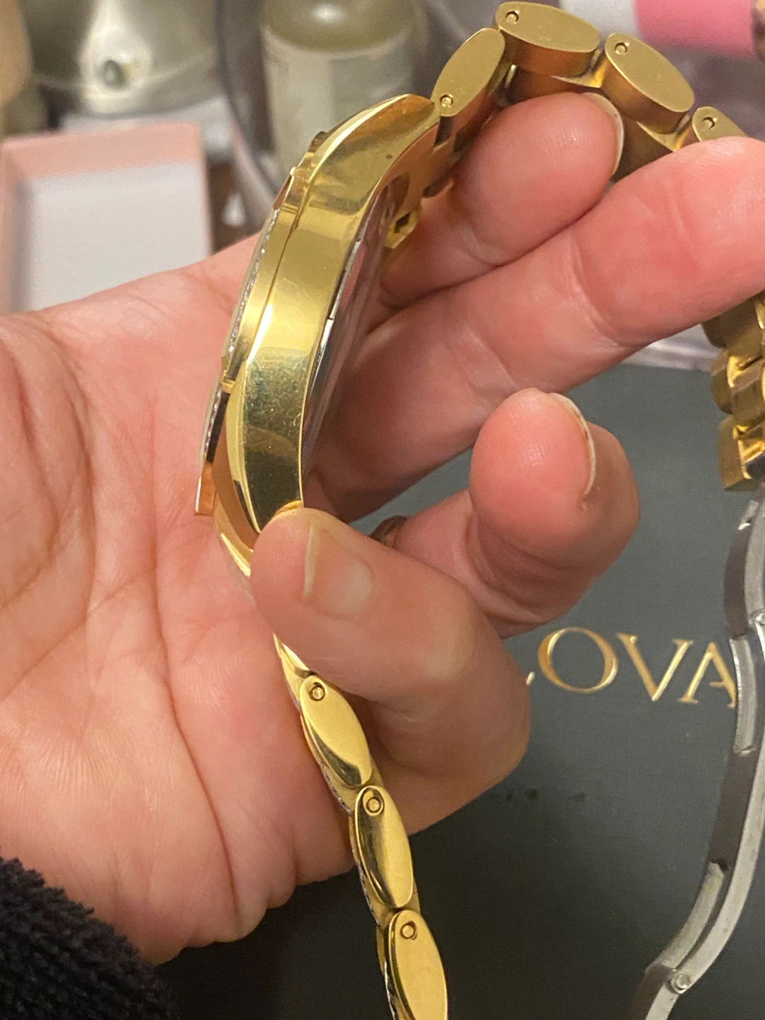Bulova Gold Watch with Diamonds - photo 4