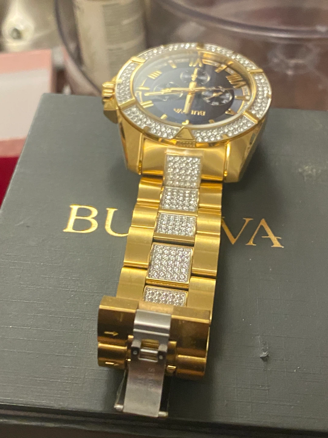 Bulova Gold Watch with Diamonds - photo 5