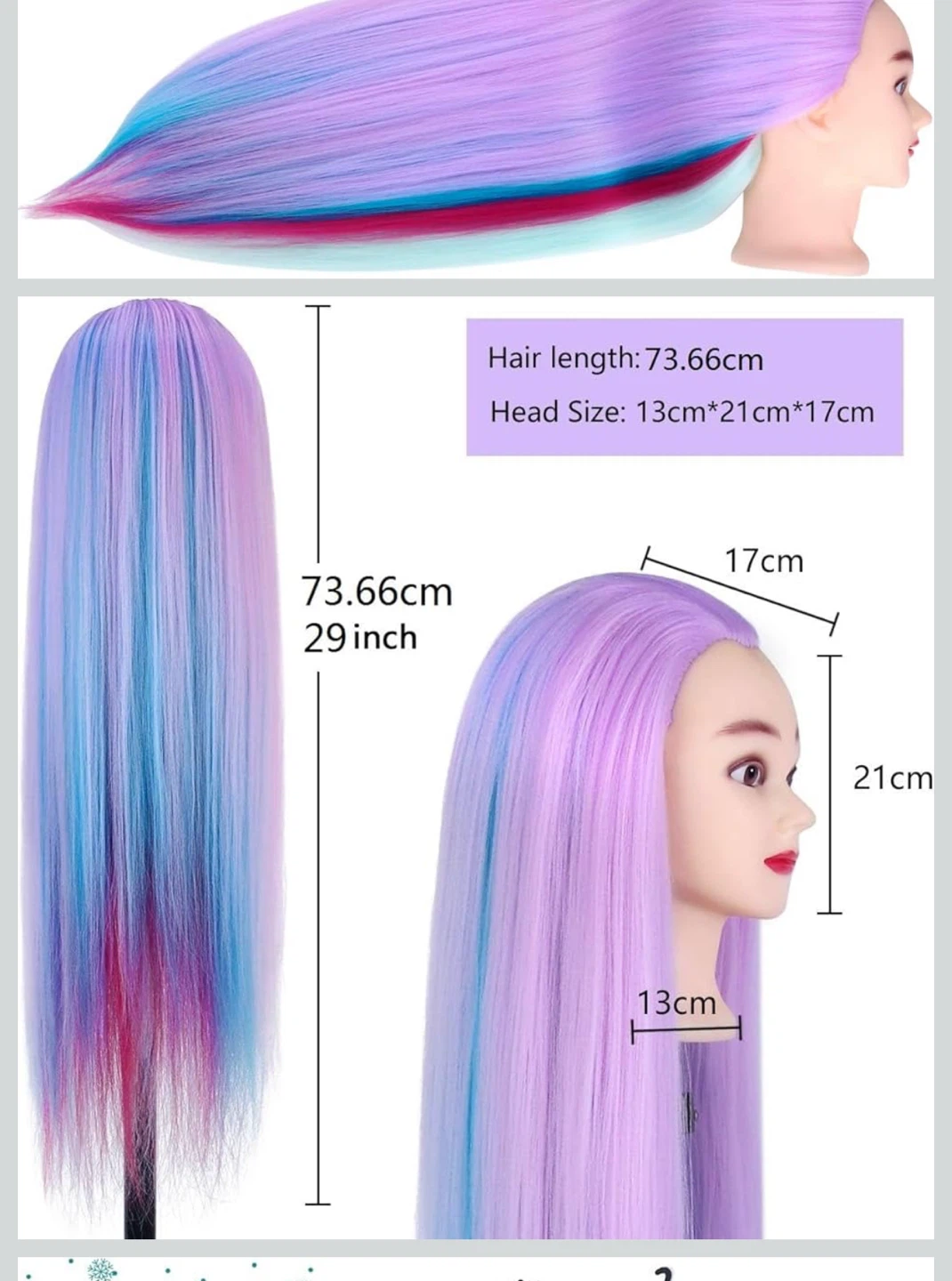 Beauty Star Mannequin Head 29 inch - photo 2