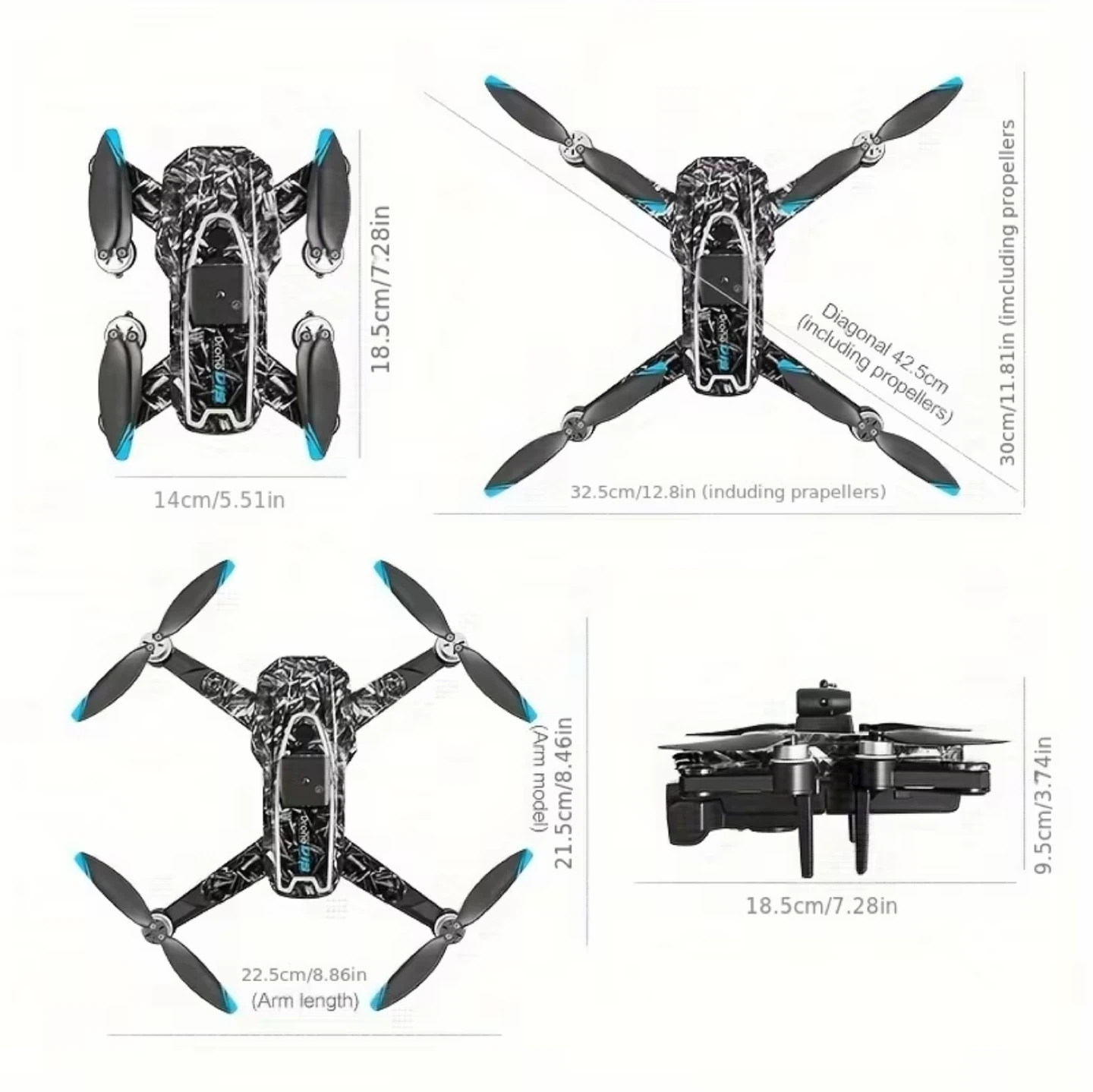 D13 Drone R/C Intelligent Quadcopter - New! - photo 3