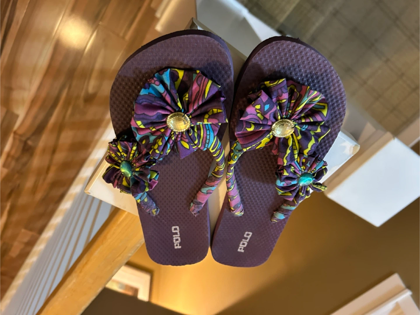 Polo Purple Flip Flops - Size 10
