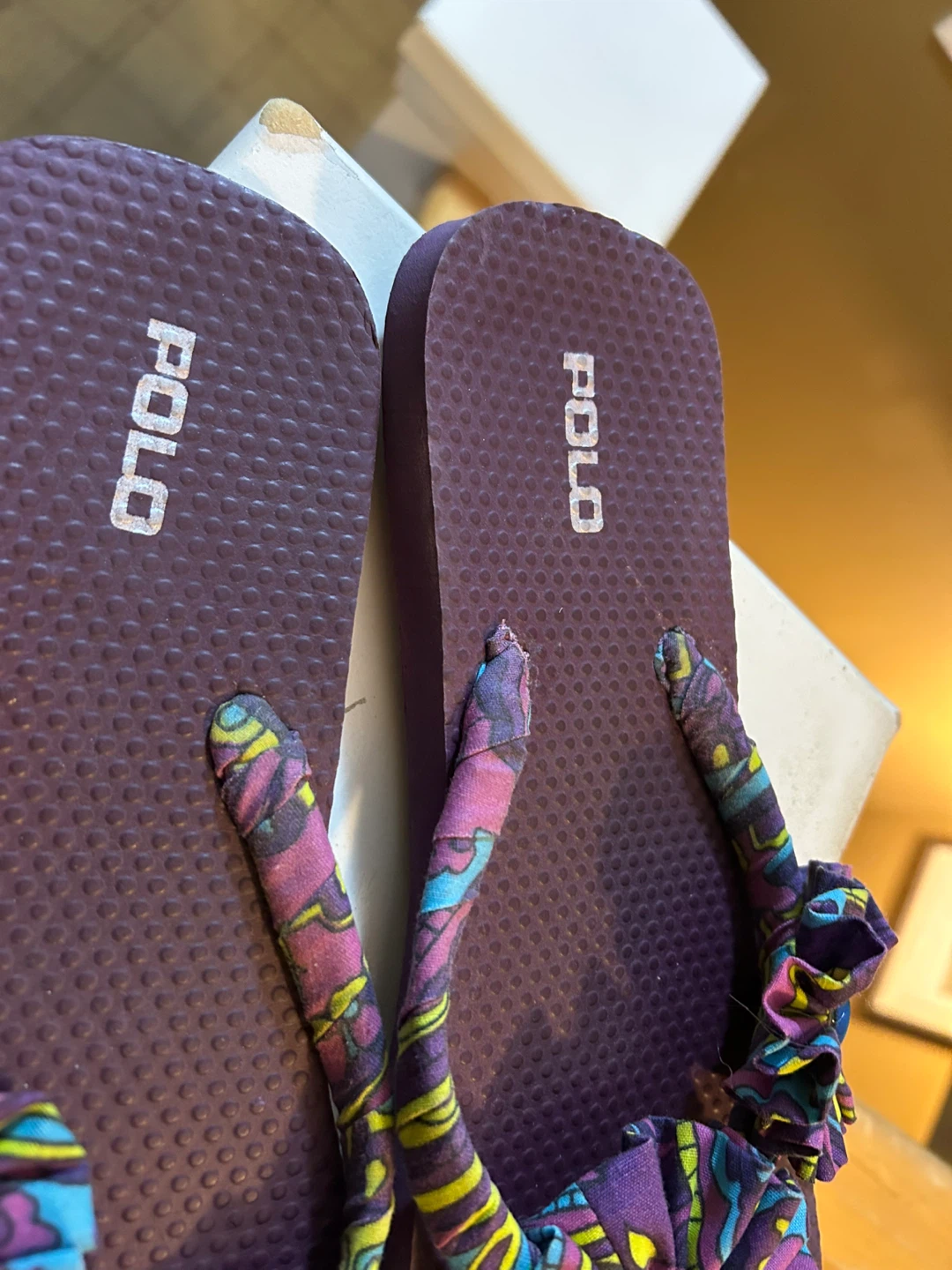Polo Purple Flip Flops - Size 10 - photo 3
