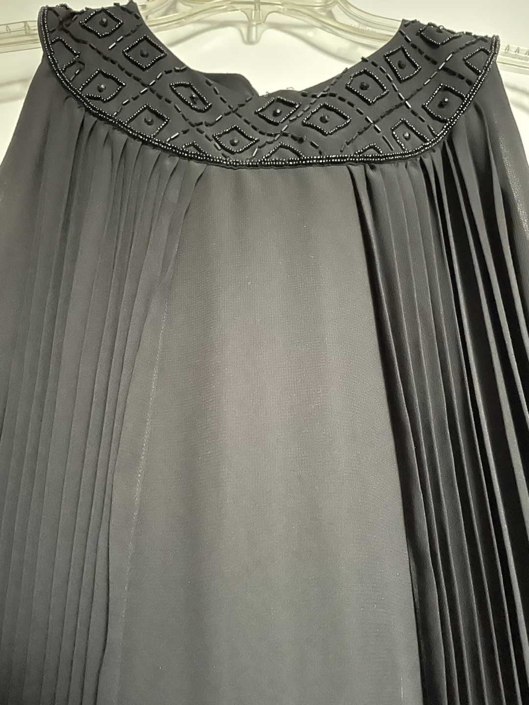 Black Pleated Sleeveless Dress - photo 3