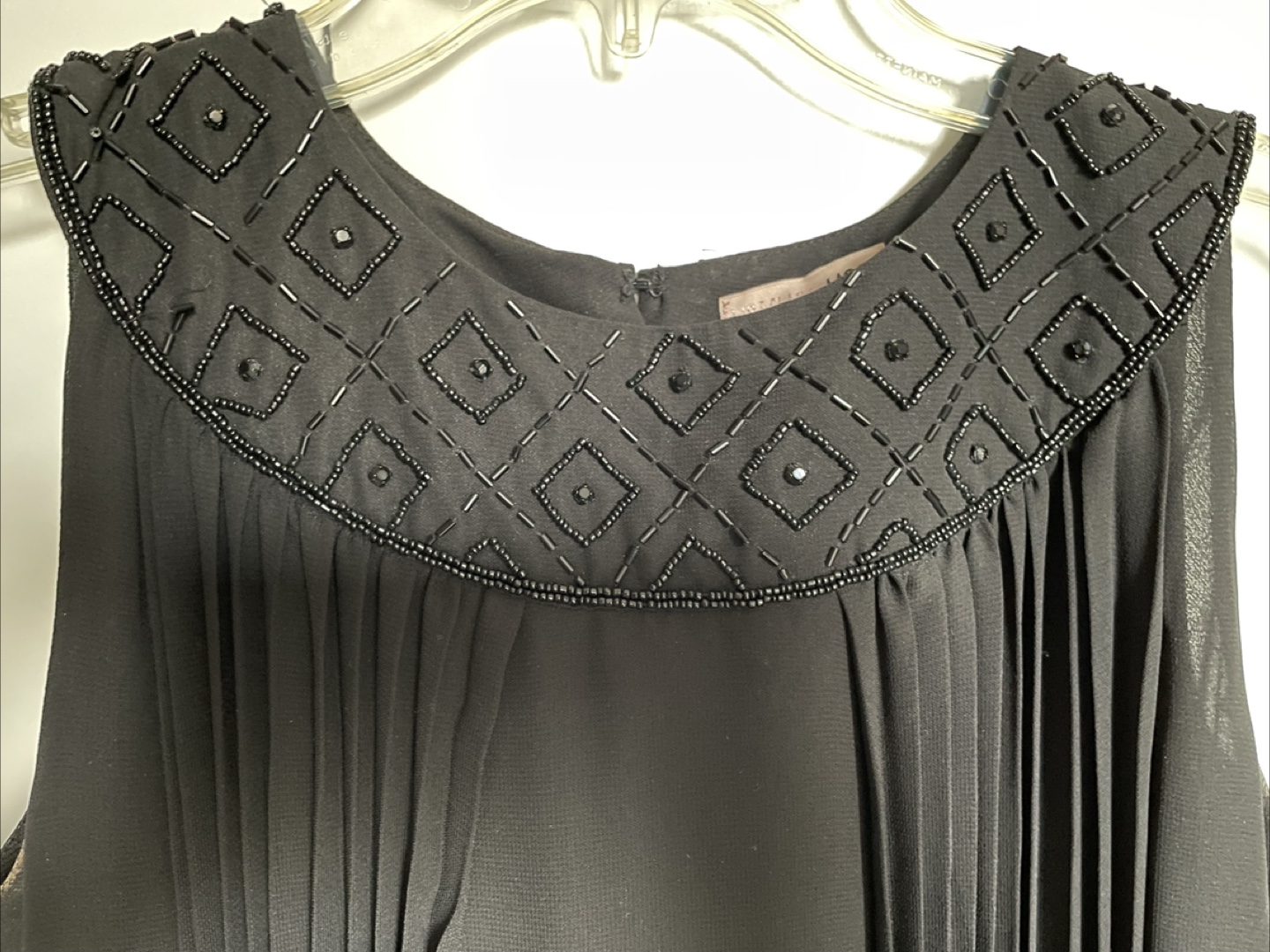 Black Pleated Sleeveless Dress - photo 2