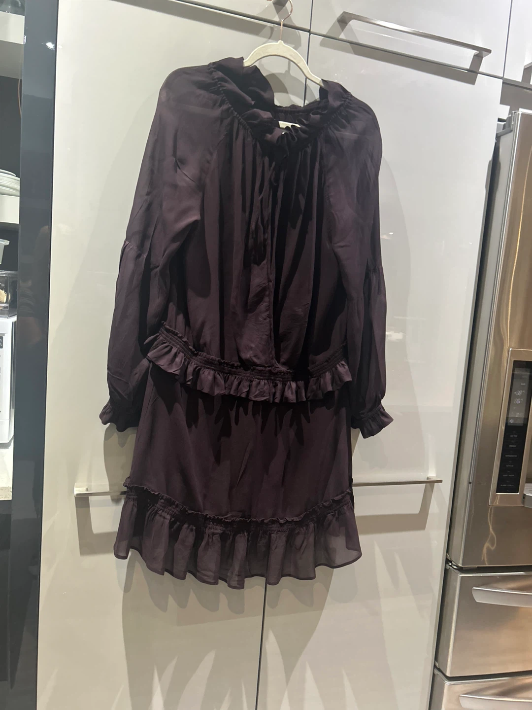 MUNTHE Sheer Purple Ruffle Dress - photo 4