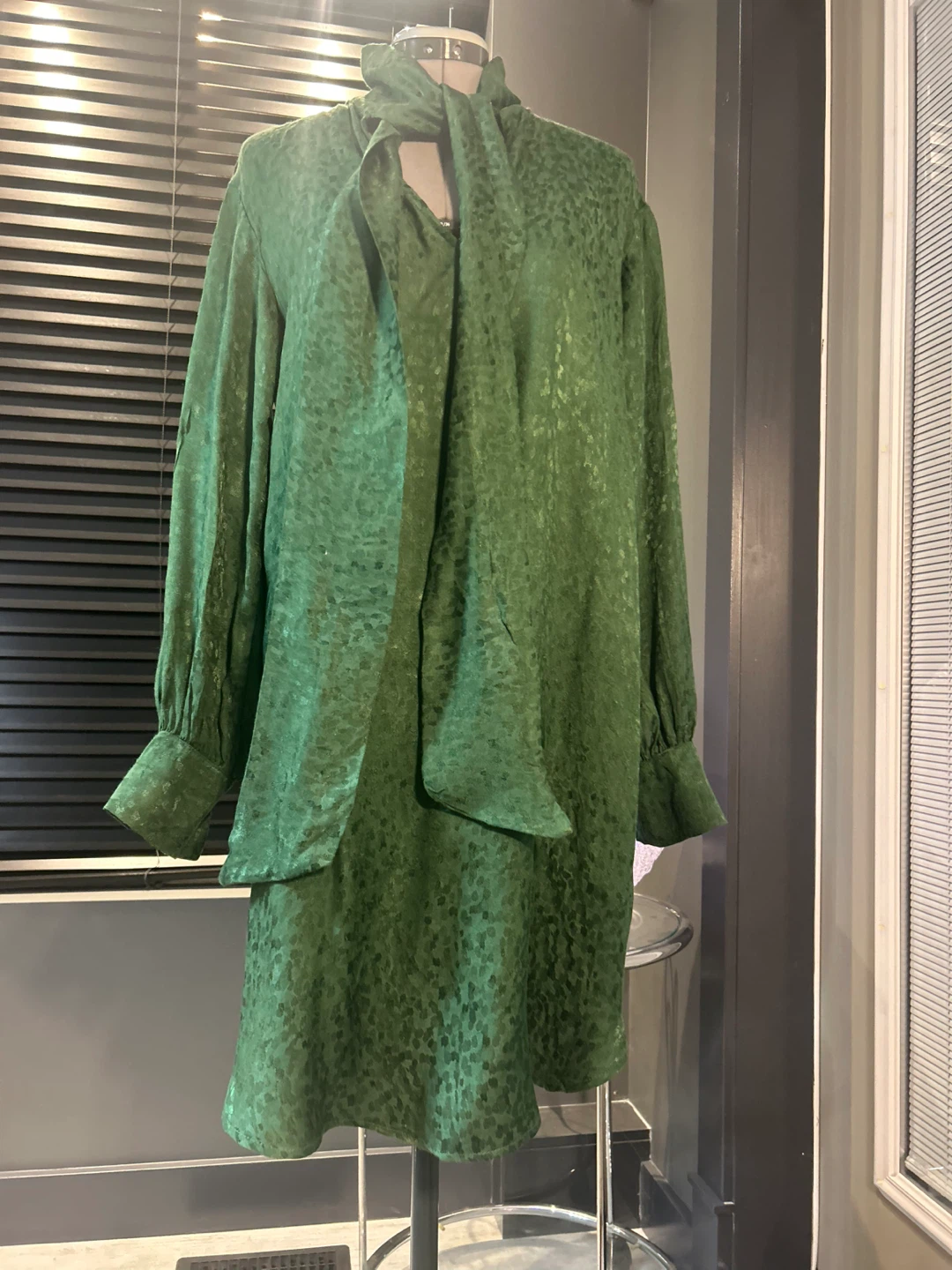 H&M Green Long Sleeve Dress
