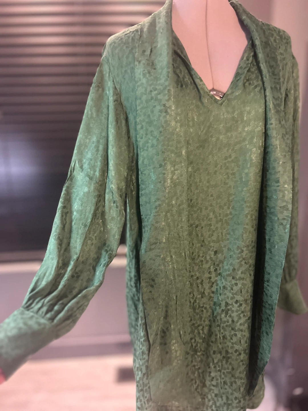 H&M Green Long Sleeve Dress - photo 4