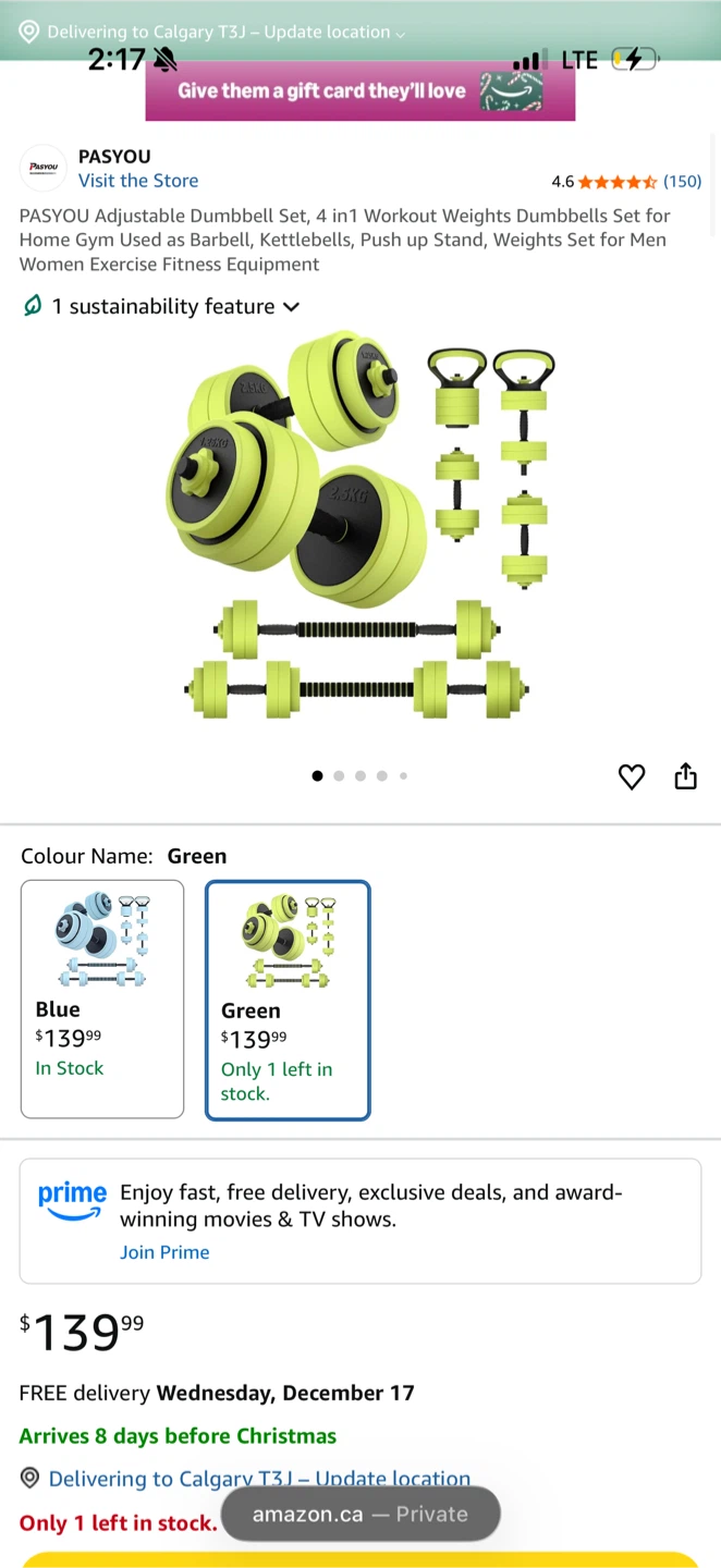 Adjustable Dumbbell Kettlebell Barbell Set - Green - photo 2