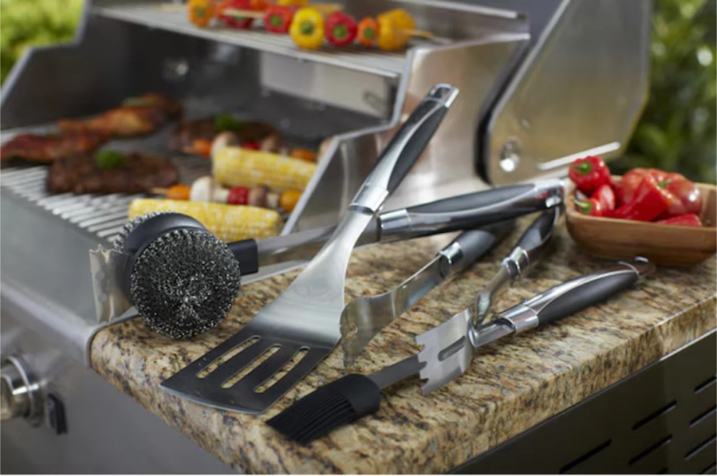 Master Forge 4-pc Stainless Steel BBQ Tool Set - NEW - photo 4