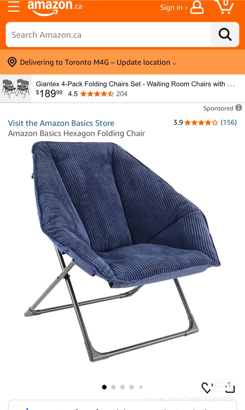 Amazon Basics Hexagon Folding Chair - photo 5