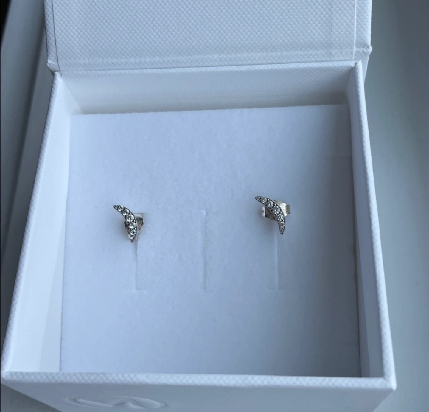 Pandora sterling silver Crescent Earrings - photo 2