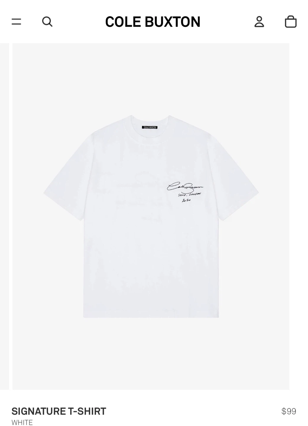 COLE BUXTON SIGNATURE T-SHIRT - photo 4