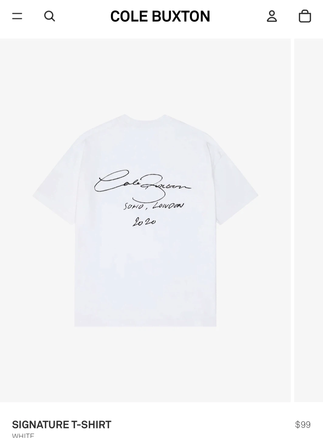 COLE BUXTON SIGNATURE T-SHIRT - photo 3