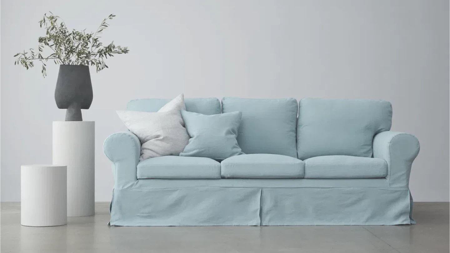 IKEA Ektorp 3-Seat Sofa - Light Blue - photo 3