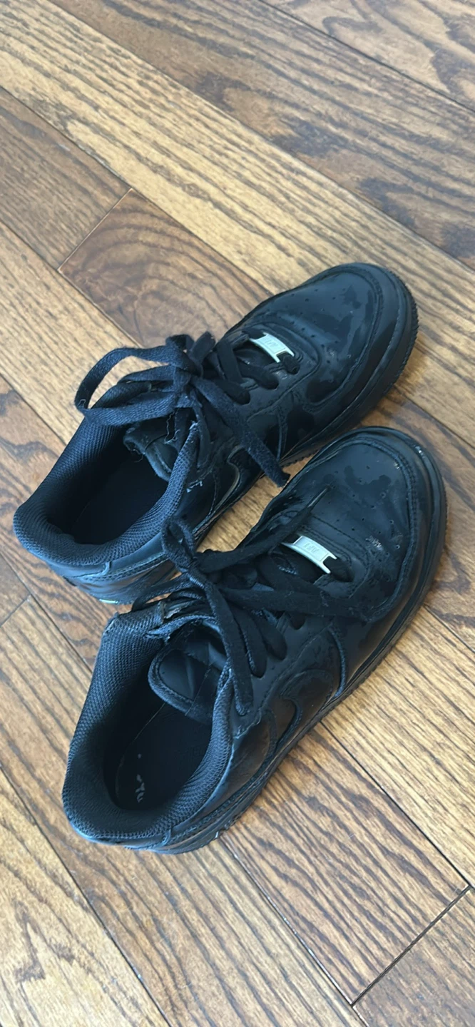 Nike Air Force 1 Youth Size 5 Black - photo 3