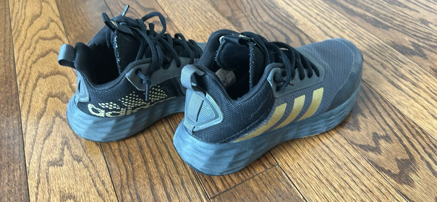 Adidas Duramo Lightweight Running Shoes, Black/Gold