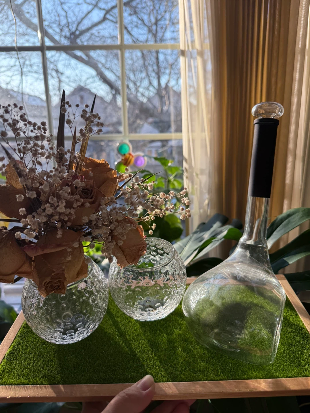 Glass Decanter and glass