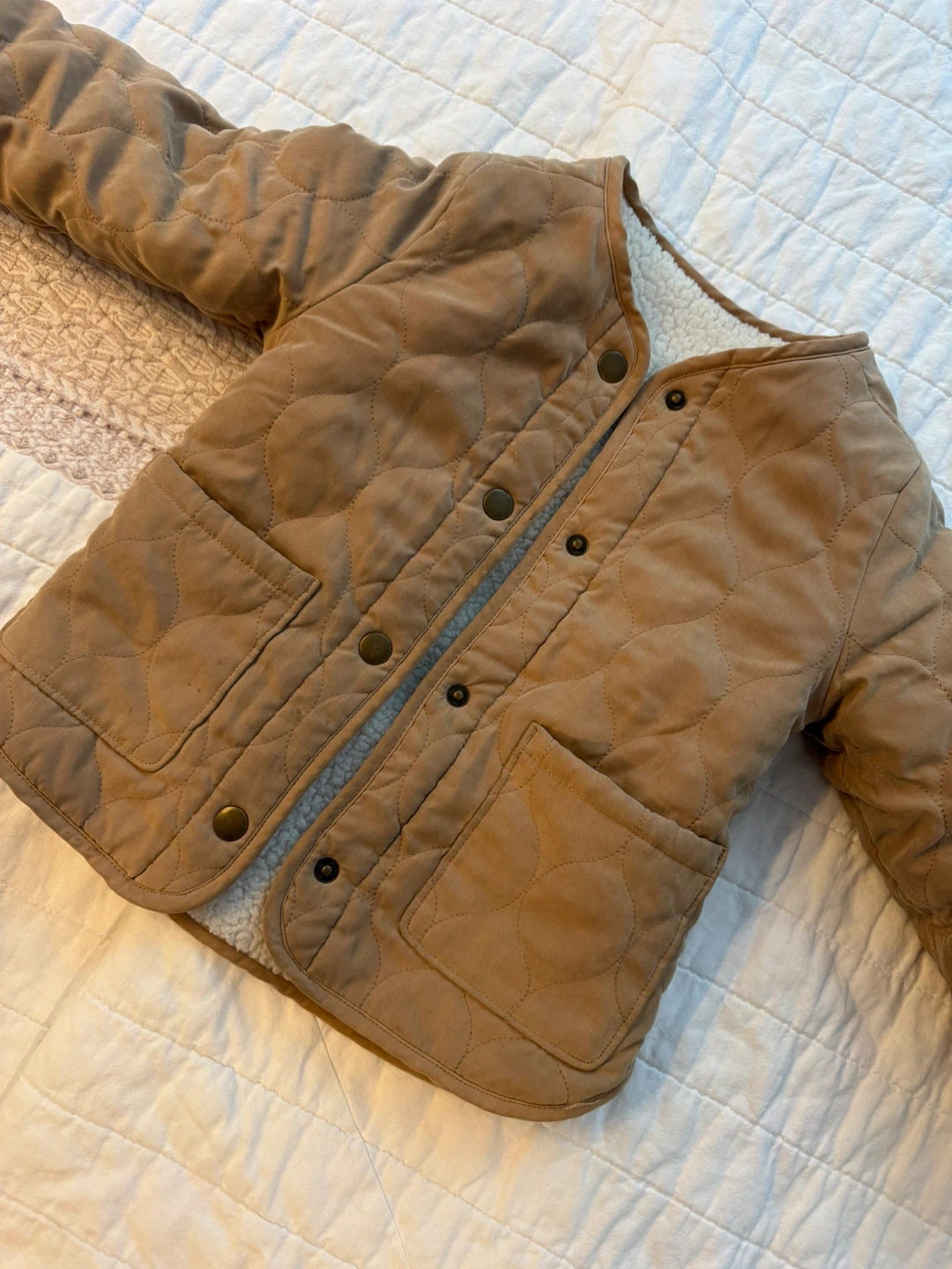Quilted Baby Jacket - Brown