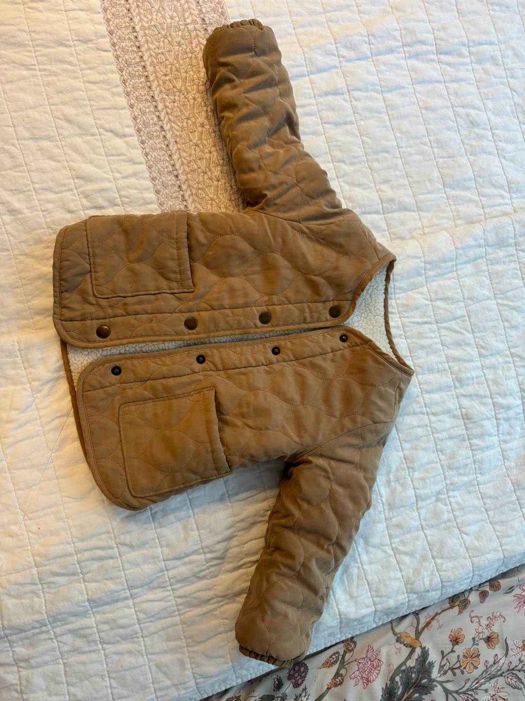 Quilted Baby Jacket - Brown - photo 3
