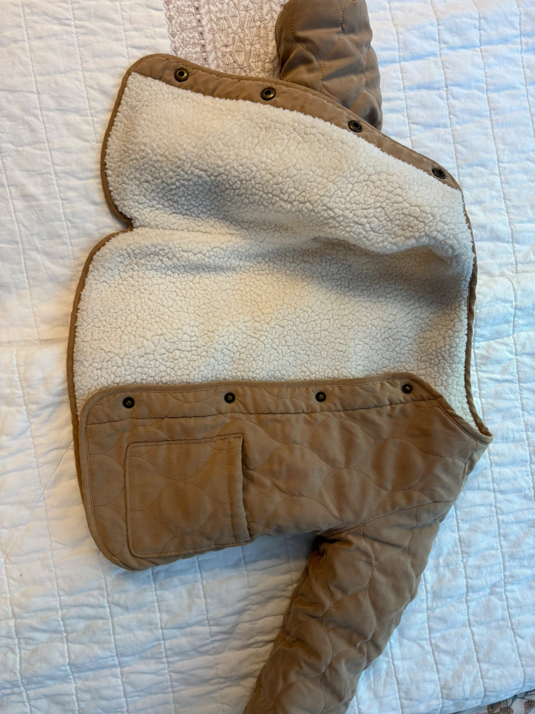Quilted Baby Jacket - Brown - photo 2