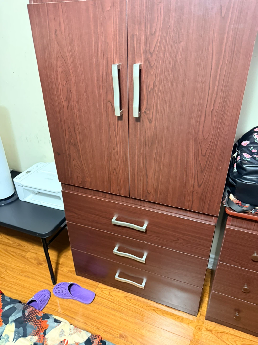 Wooden Wardrobe with Drawers