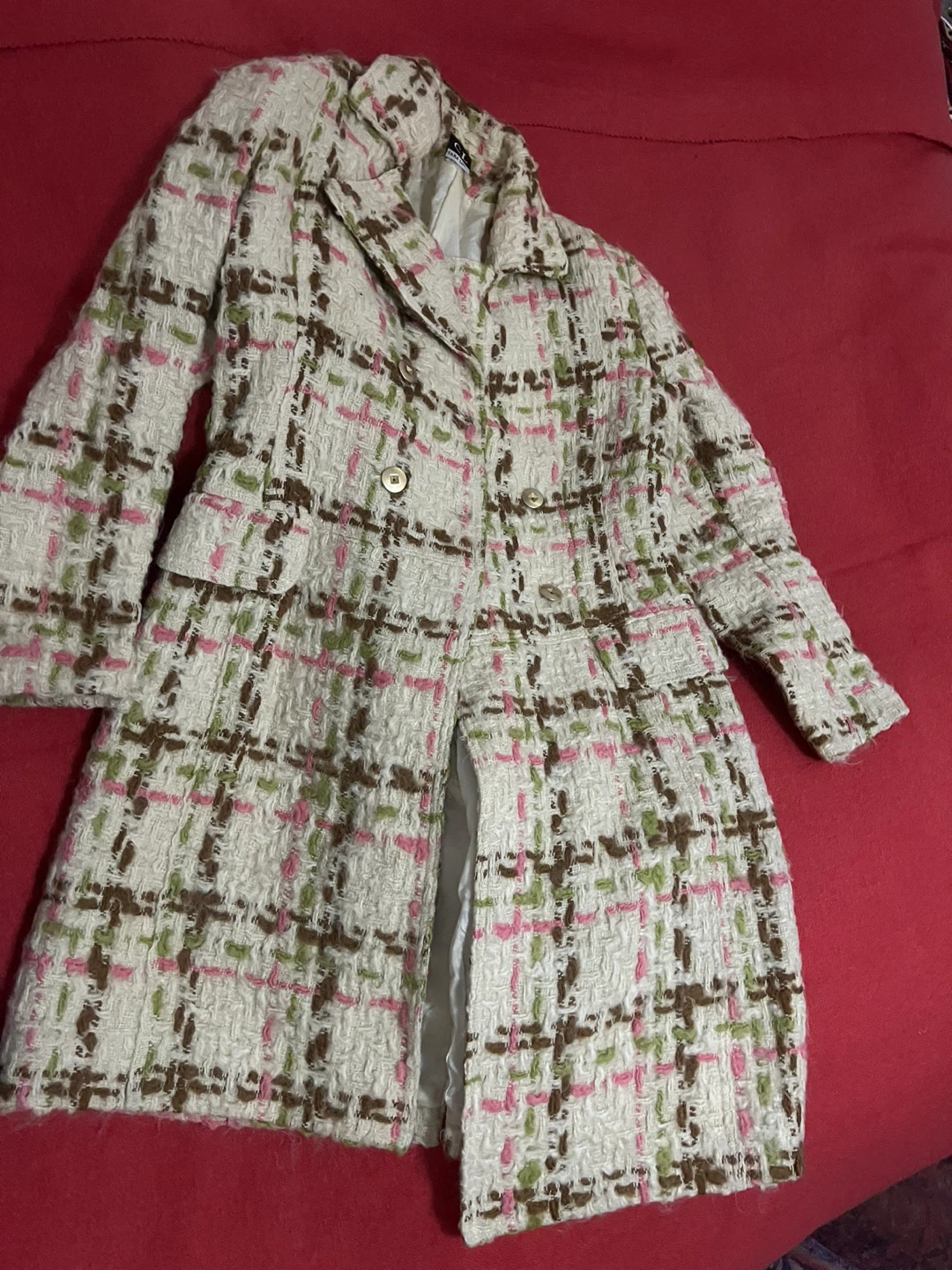 C.L. Cream Tweed Coat - photo 5