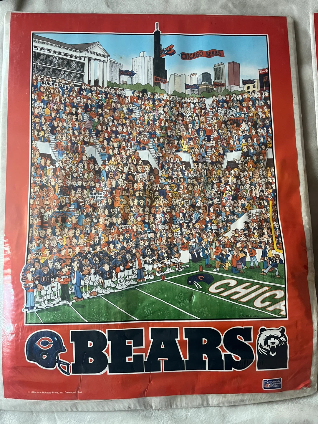 Vintage Chicago Bears John Holladay Print