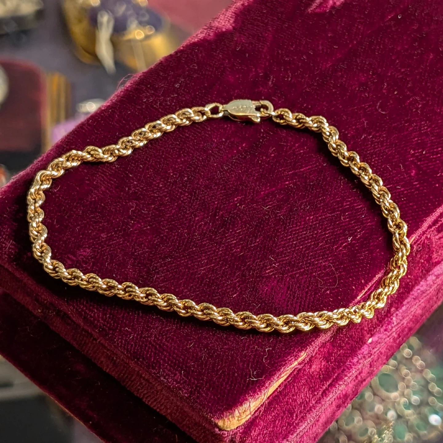 10 k Gold Rope Chain Bracelet