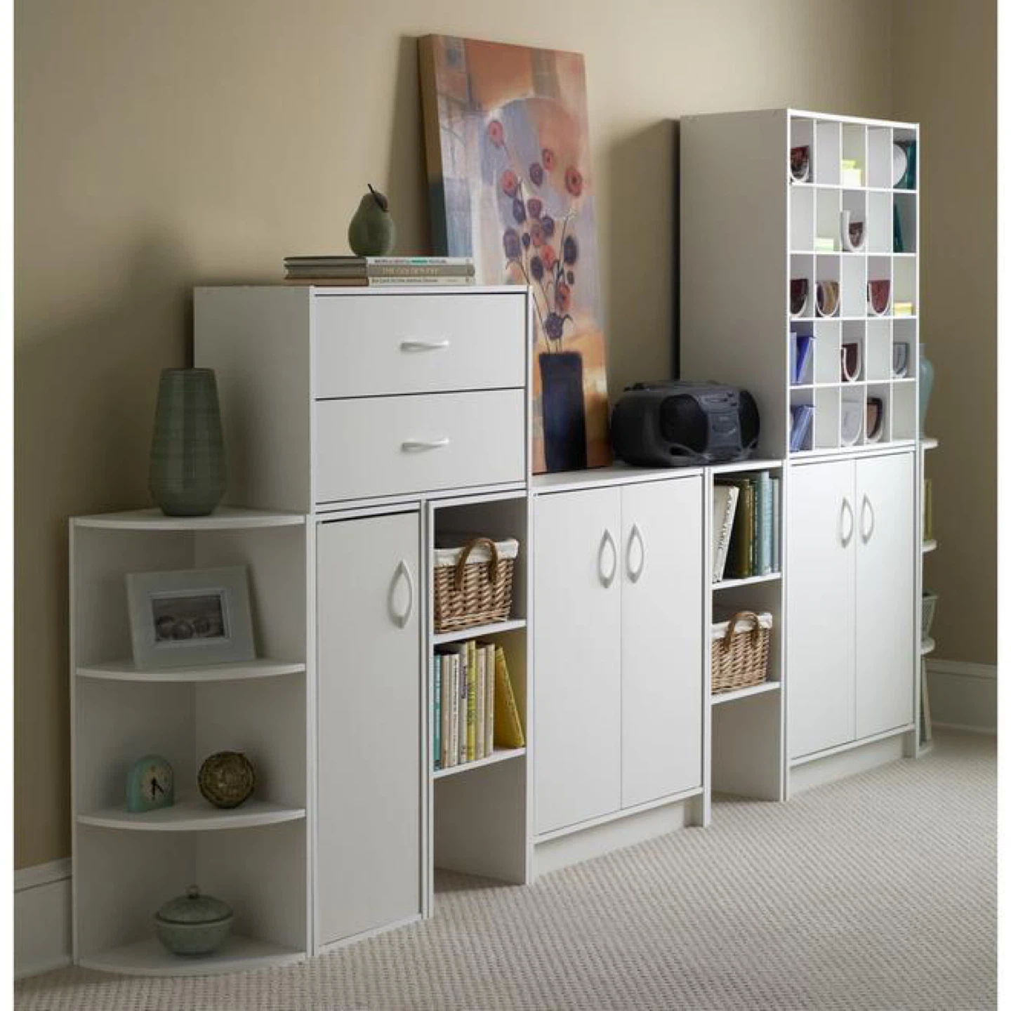 Stack A Shelf White 3-Shelf Unit - photo 3