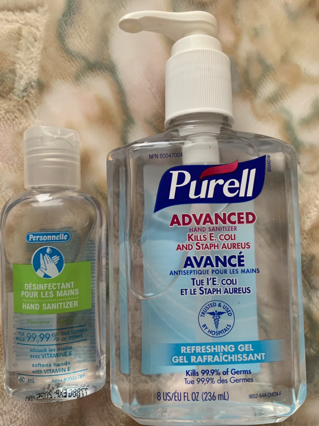 Purell & Personnelle Hand Sanitizers