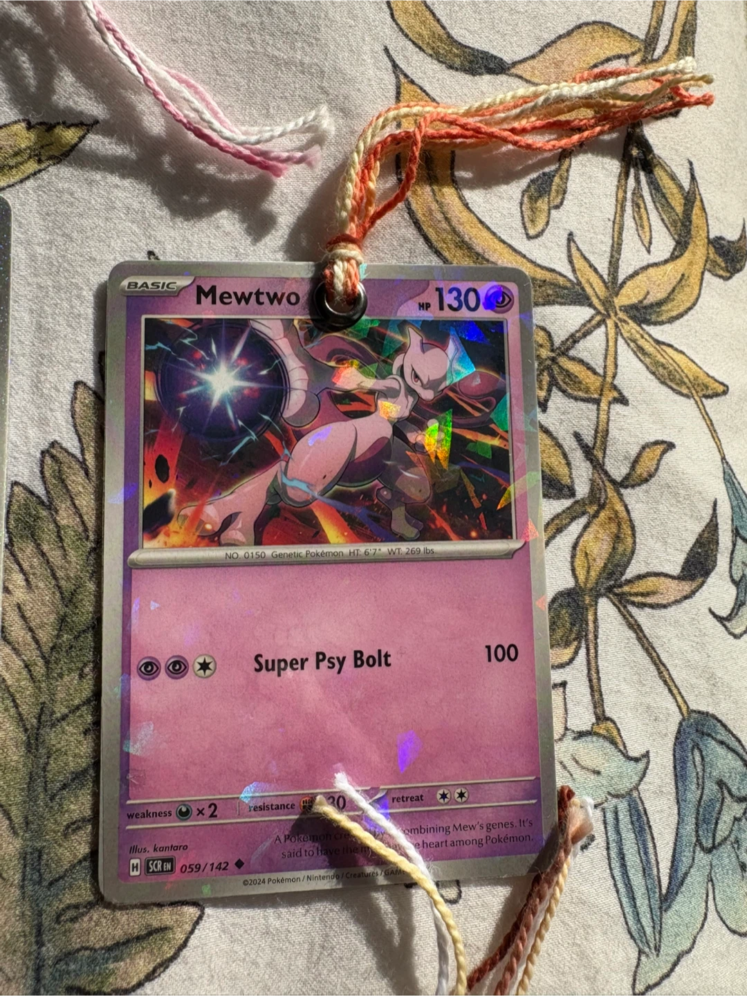 POKEMON CARD BOOKMARK! MEWTWO *CUSTOM/HANDMADE - photo 2
